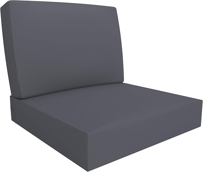 Covers & All Outdoor Deep Seat Cushion for Patio Furniture, 24 x 24 x 5 Inch High-Density Foam Patio Chair Cushion with Water & UV-Resistant, Tear-Resistant Seat & Back Cushion Set of 1