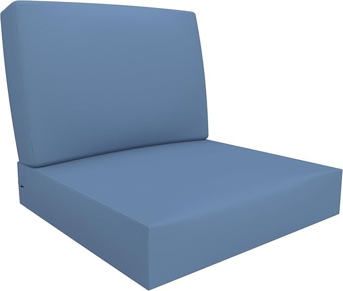 Covers & All Outdoor Deep Seat Cushion for Patio Furniture, 24 x 24 x 5 Inch High-Density Foam Patio Chair Cushion with Water & UV-Resistant, Tear-Resistant Seat & Back Cushion Set of 1
