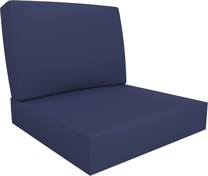 Covers & All Outdoor Deep Seat Cushion for Patio Furniture, 24 x 24 x 5 Inch High-Density Foam Patio Chair Cushion with Water & UV-Resistant, Tear-Resistant Seat & Back Cushion Set of 1