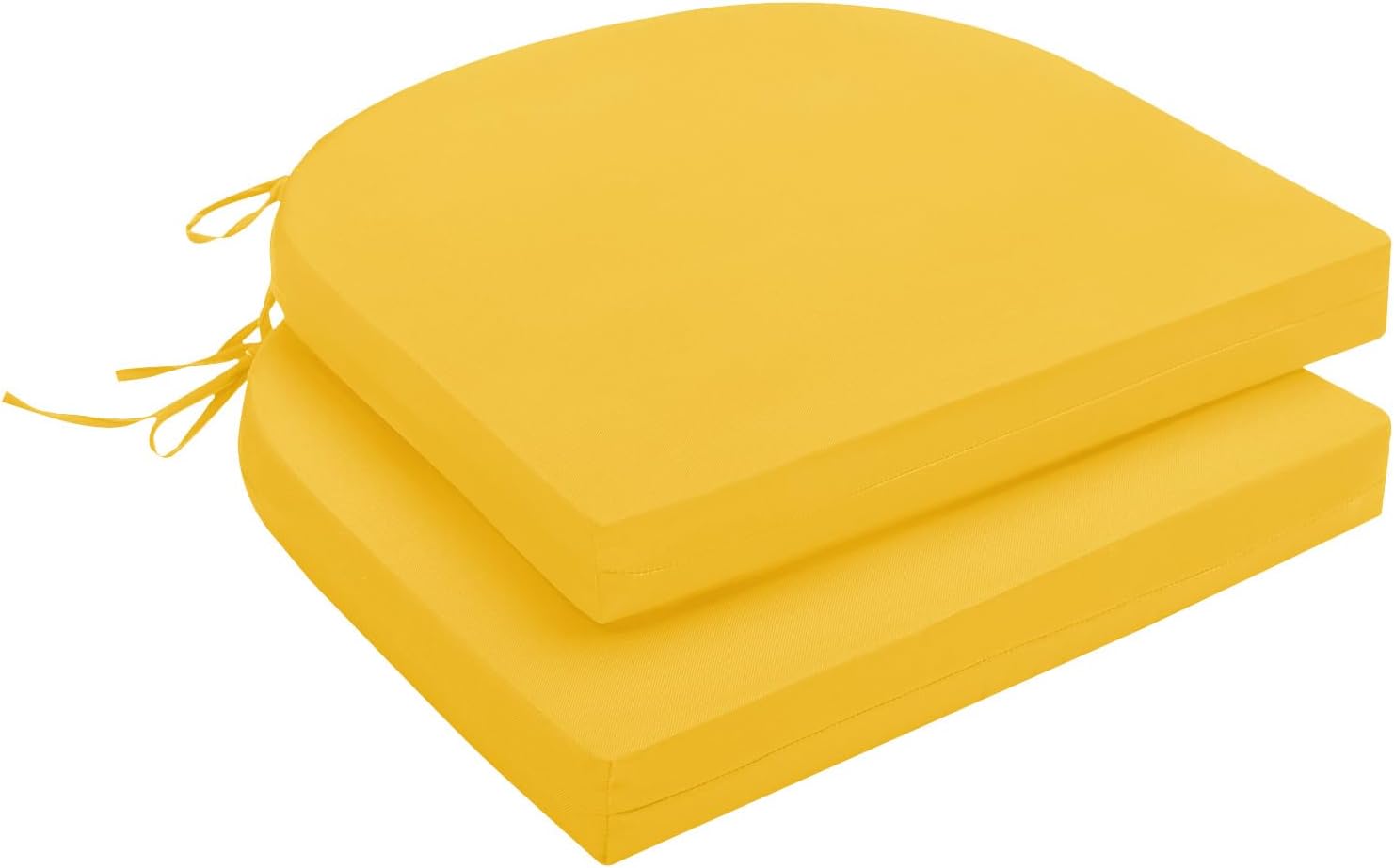 downluxe Outdoor Chair Cushions Set of 4 for Patio Furniture, Water-Resistant Patio Chair Cushions with Ties, High Density Foam Outdoor Seat Cushion, 17" X 16" X 2", Navy