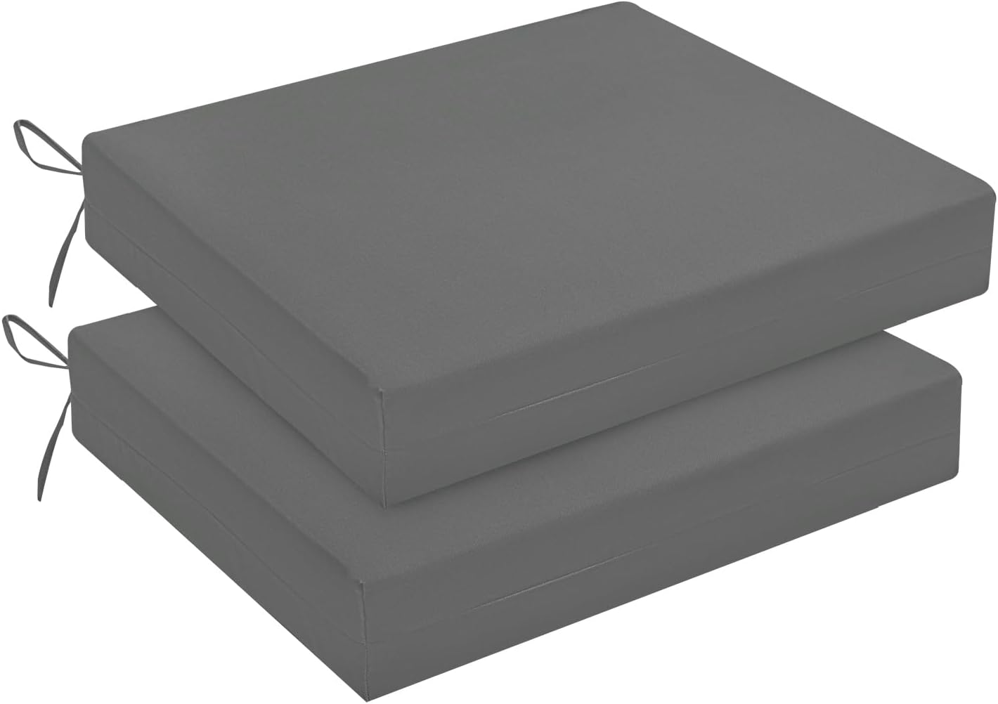 downluxe Outdoor Chair Cushions Set of 4 for Patio Furniture, Water-Resistant Patio Chair Cushions with Ties, High Density Foam Outdoor Seat Cushion, 17" X 16" X 2", Navy