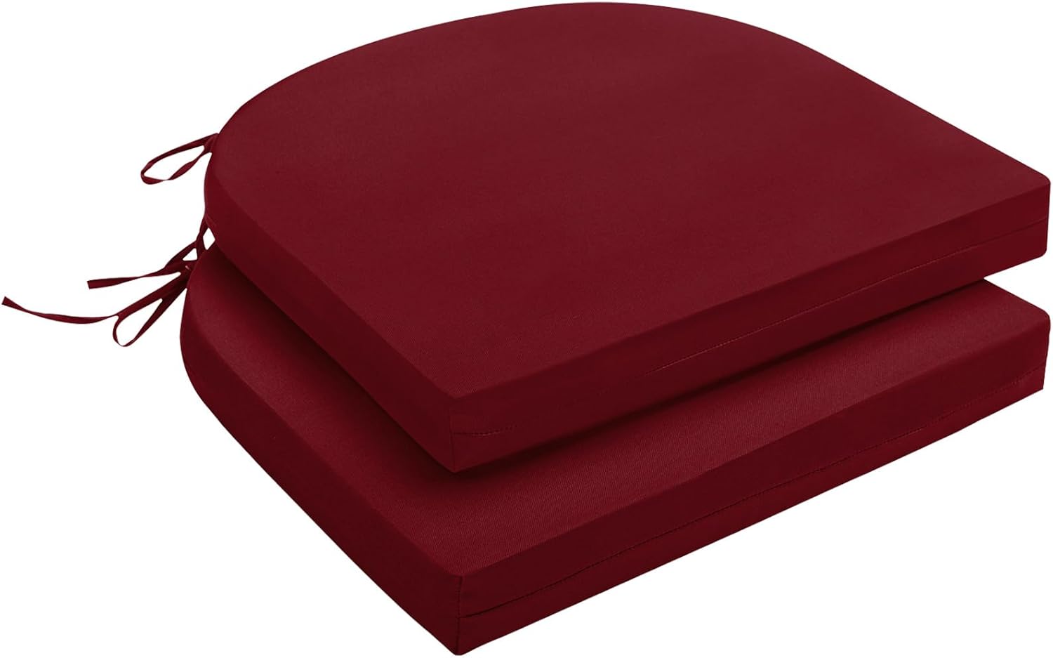 downluxe Outdoor Chair Cushions Set of 4 for Patio Furniture, Water-Resistant Patio Chair Cushions with Ties, High Density Foam Outdoor Seat Cushion, 17" X 16" X 2", Navy