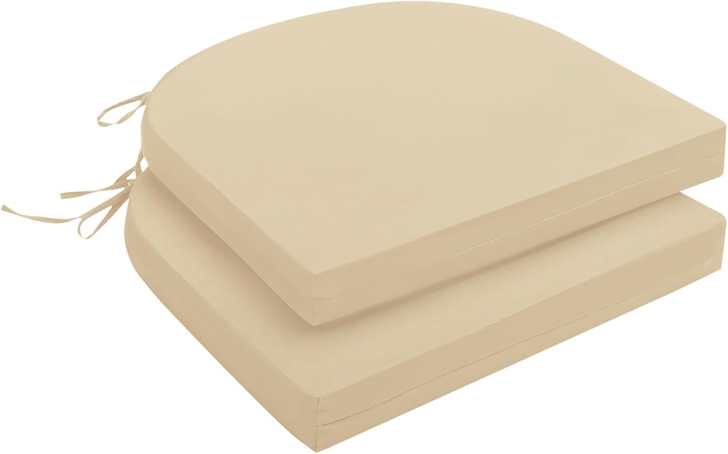 downluxe Outdoor Chair Cushions Set of 4 for Patio Furniture, Water-Resistant Patio Chair Cushions with Ties, High Density Foam Outdoor Seat Cushion, 17" X 16" X 2", Navy