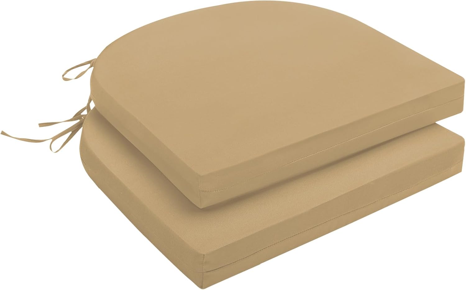 downluxe Outdoor Chair Cushions Set of 4 for Patio Furniture, Water-Resistant Patio Chair Cushions with Ties, High Density Foam Outdoor Seat Cushion, 17" X 16" X 2", Navy