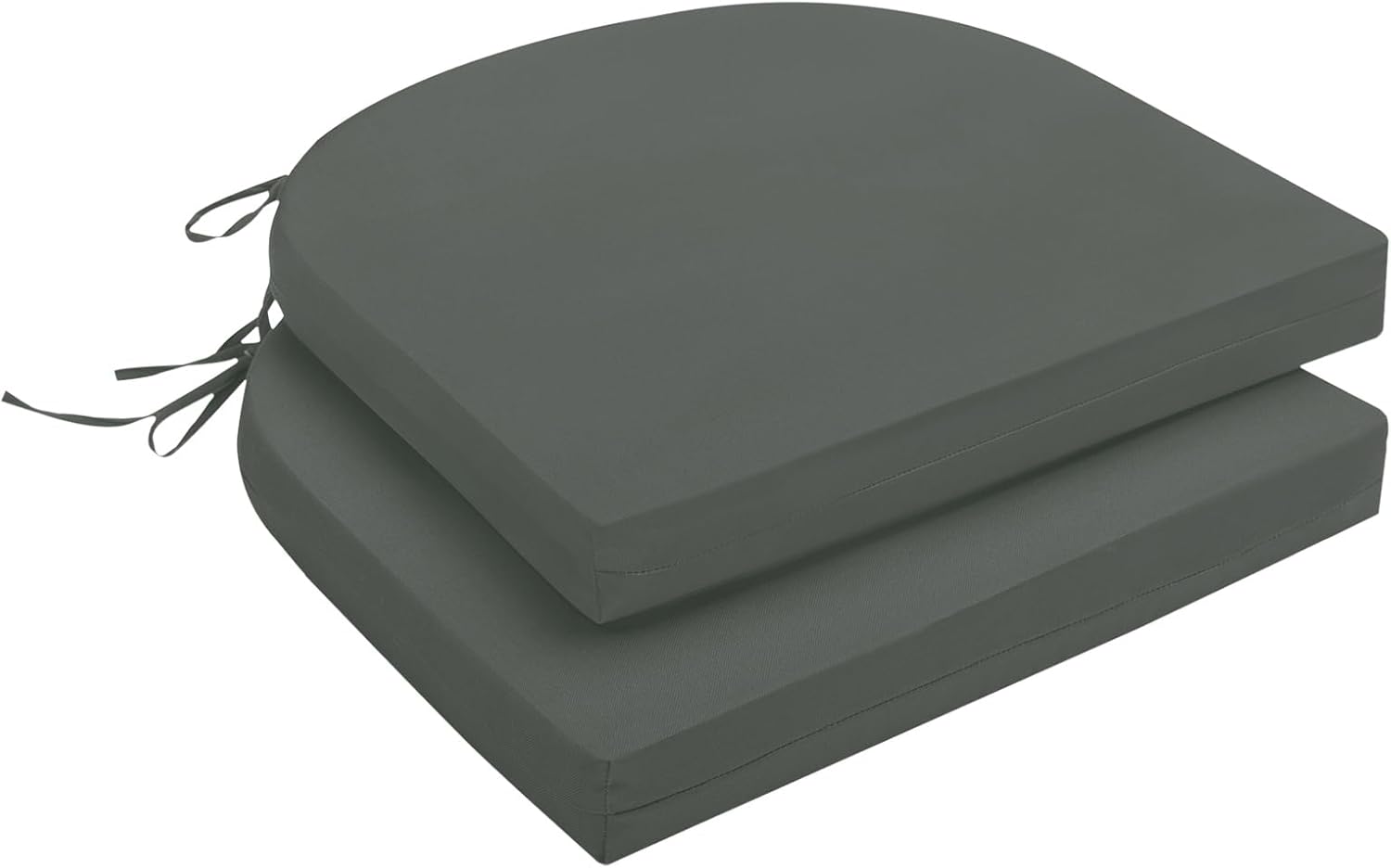 downluxe Outdoor Chair Cushions Set of 4 for Patio Furniture, Water-Resistant Patio Chair Cushions with Ties, High Density Foam Outdoor Seat Cushion, 17" X 16" X 2", Navy