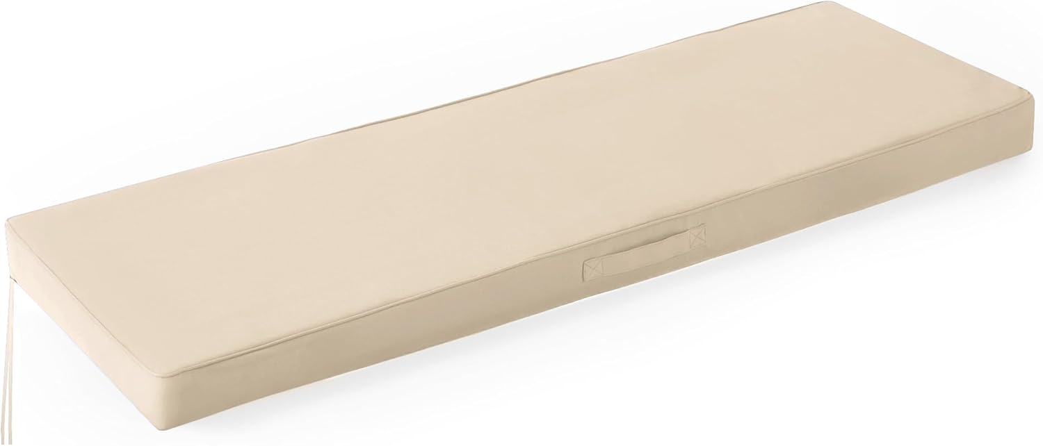 Outdoor Bench Cushions for Outdoor Furniture, 48x18x3 Inch, Waterproof Bench Pillow, Fade Resistant Long Bench Seat Pads for Garden, Indoor, Porch Swing, Navy Blue