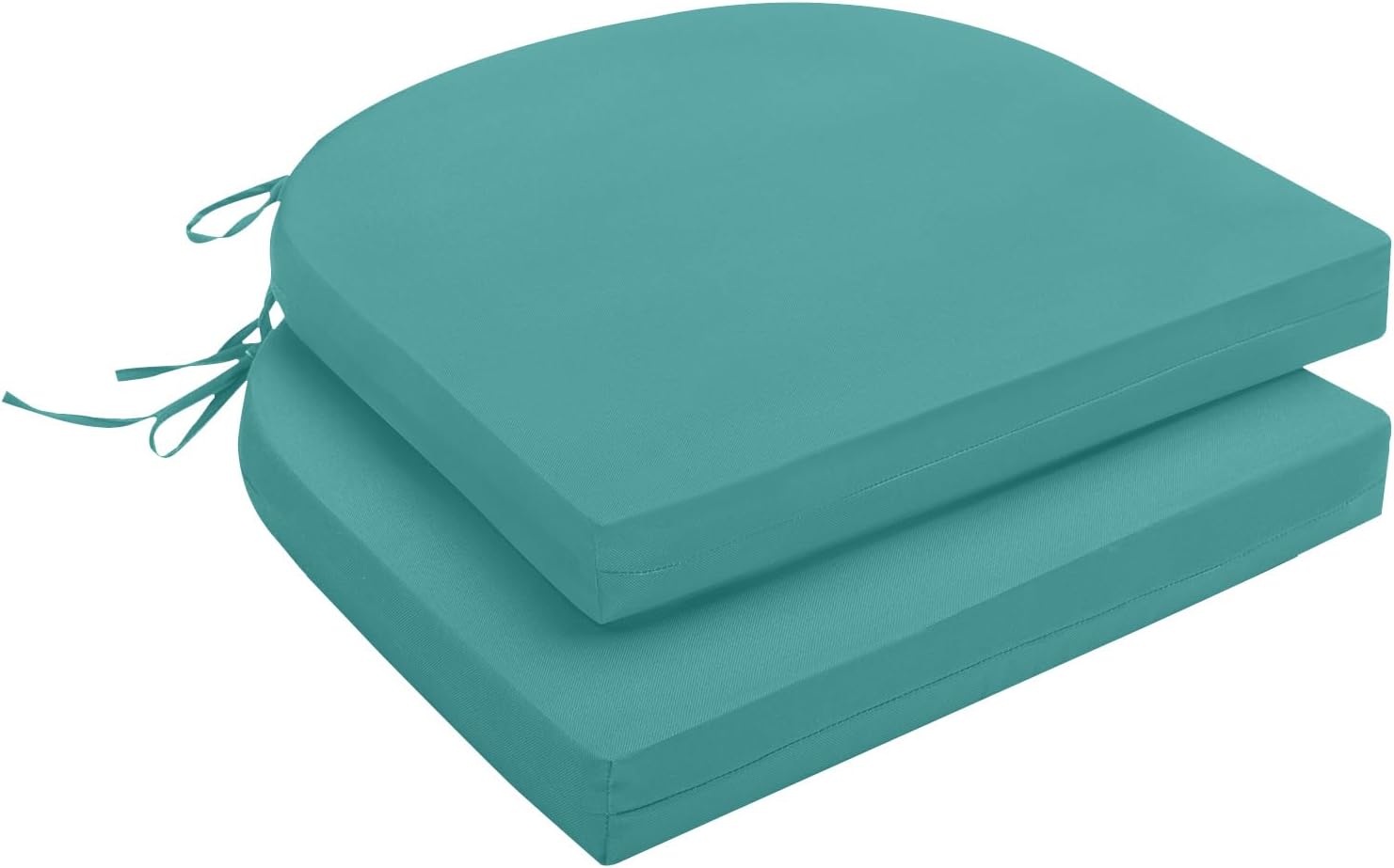 downluxe Outdoor Chair Cushions Set of 4 for Patio Furniture, Water-Resistant Patio Chair Cushions with Ties, High Density Foam Outdoor Seat Cushion, 17" X 16" X 2", Navy