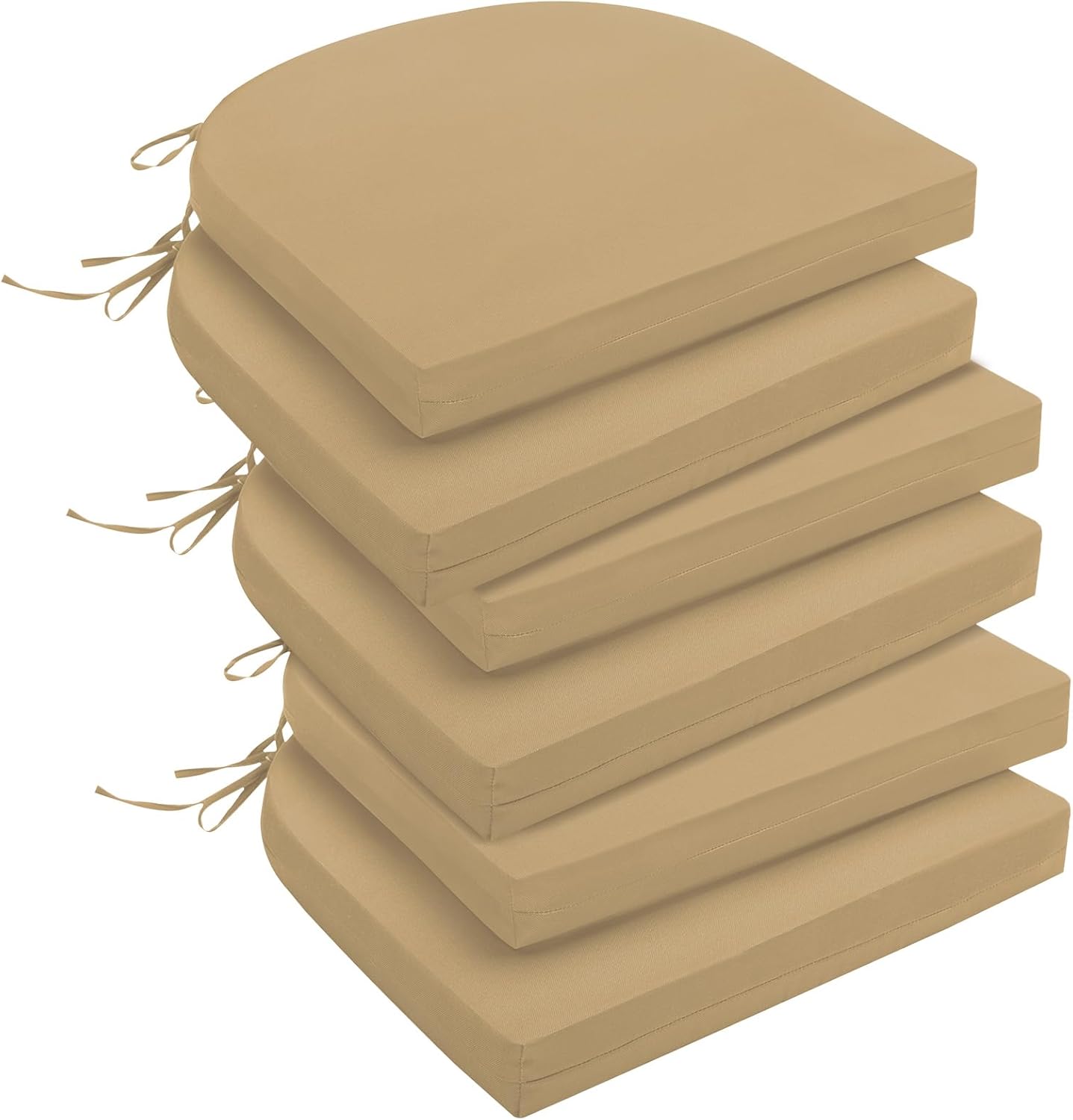 downluxe Outdoor Chair Cushions Set of 4 for Patio Furniture, Water-Resistant Patio Chair Cushions with Ties, High Density Foam Outdoor Seat Cushion, 17" X 16" X 2", Navy