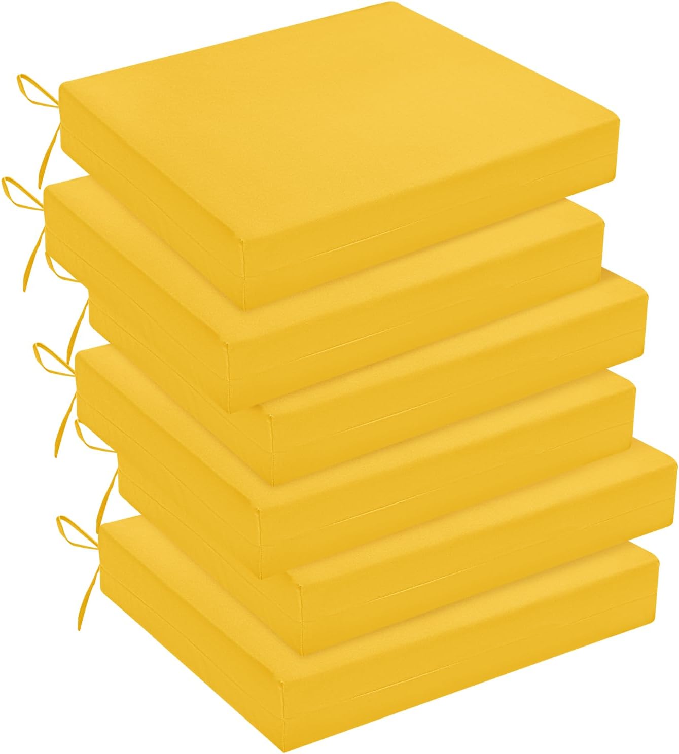 downluxe Outdoor Chair Cushions Set of 4 for Patio Furniture, Water-Resistant Patio Chair Cushions with Ties, High Density Foam Outdoor Seat Cushion, 17" X 16" X 2", Navy