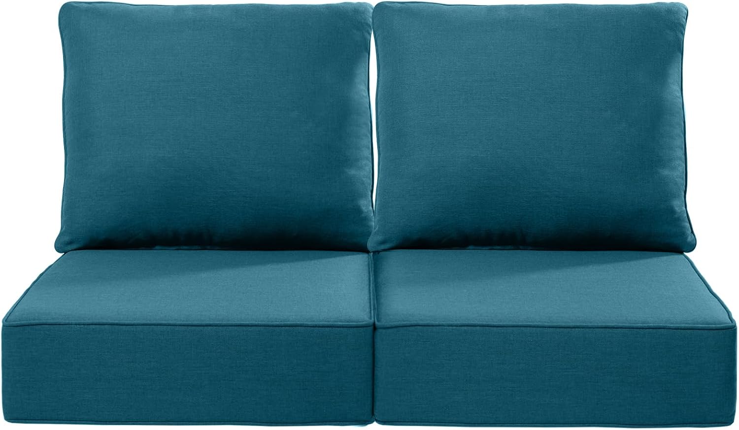 Luxury 24x24x6 Inch Outdoor Cushions - Water&UV&Fade Resistant 1 Set Zippered Patio Chair Cushion for Wicker Dining Rocking Swivel Chairs Loveseat Couch Sectional Sofa - Baby Blue