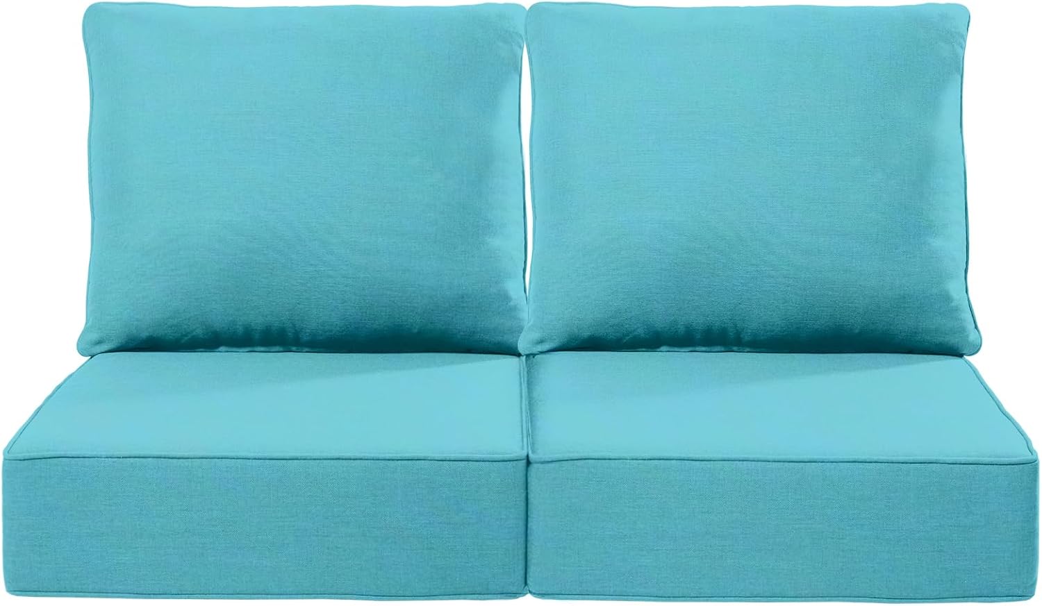Luxury 24x24x6 Inch Outdoor Cushions - Water&UV&Fade Resistant 1 Set Zippered Patio Chair Cushion for Wicker Dining Rocking Swivel Chairs Loveseat Couch Sectional Sofa - Baby Blue
