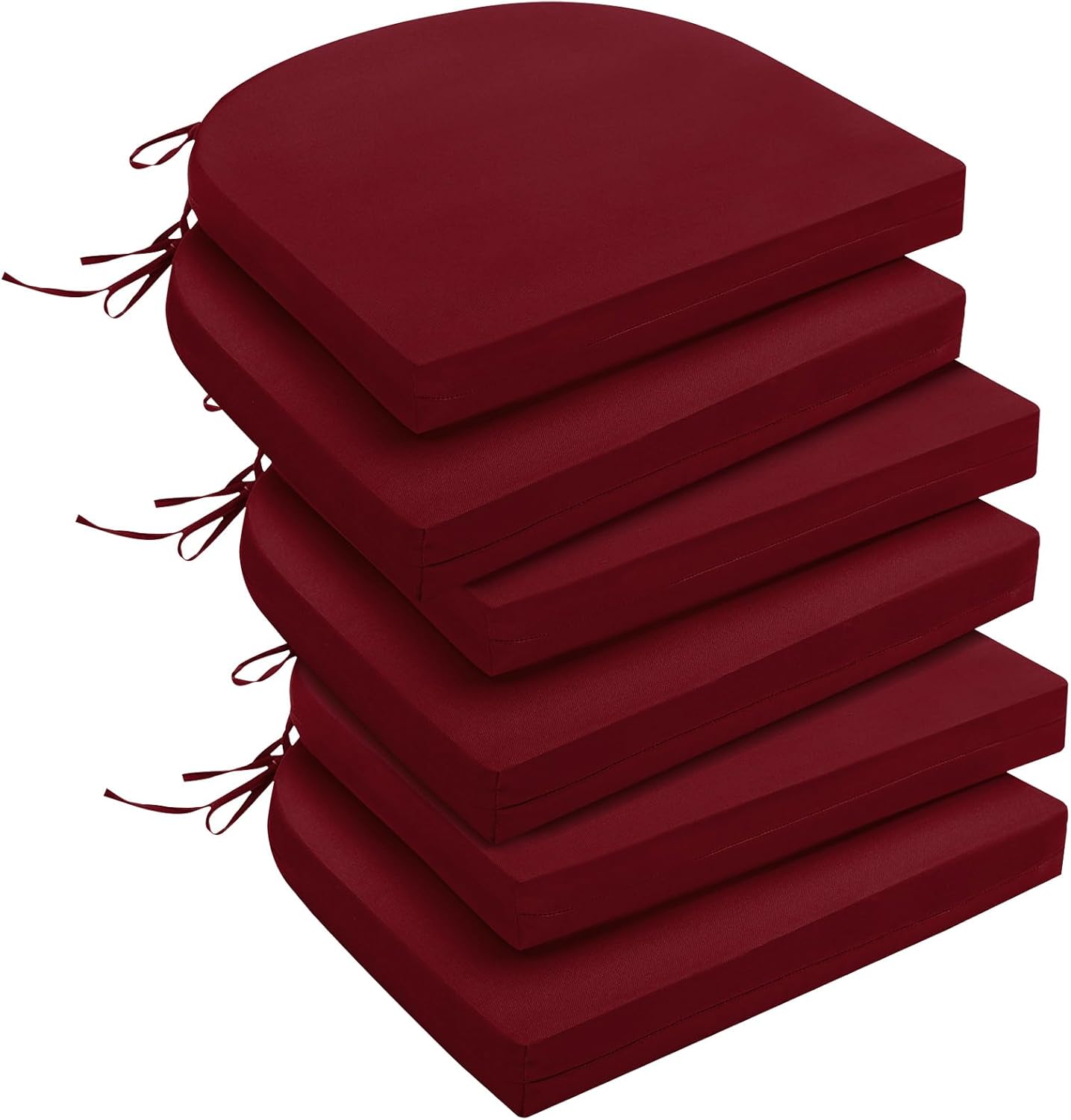 downluxe Outdoor Chair Cushions Set of 4 for Patio Furniture, Water-Resistant Patio Chair Cushions with Ties, High Density Foam Outdoor Seat Cushion, 17" X 16" X 2", Navy