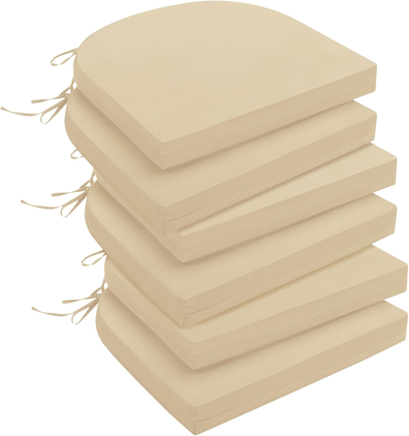 downluxe Outdoor Chair Cushions Set of 4 for Patio Furniture, Water-Resistant Patio Chair Cushions with Ties, High Density Foam Outdoor Seat Cushion, 17" X 16" X 2", Navy