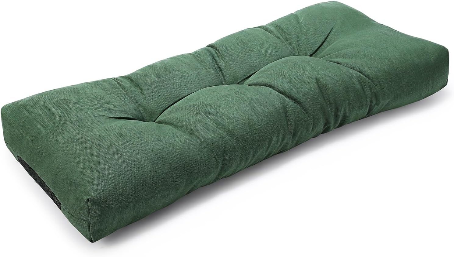 SUNROX LokGrip Non Slip Tufted Memory Foam Bench Cushion, FadeShield Water Resistant Durable Thicken Outdoor/Indoor Bench Seat Pads 42x16x4 inch, Cream