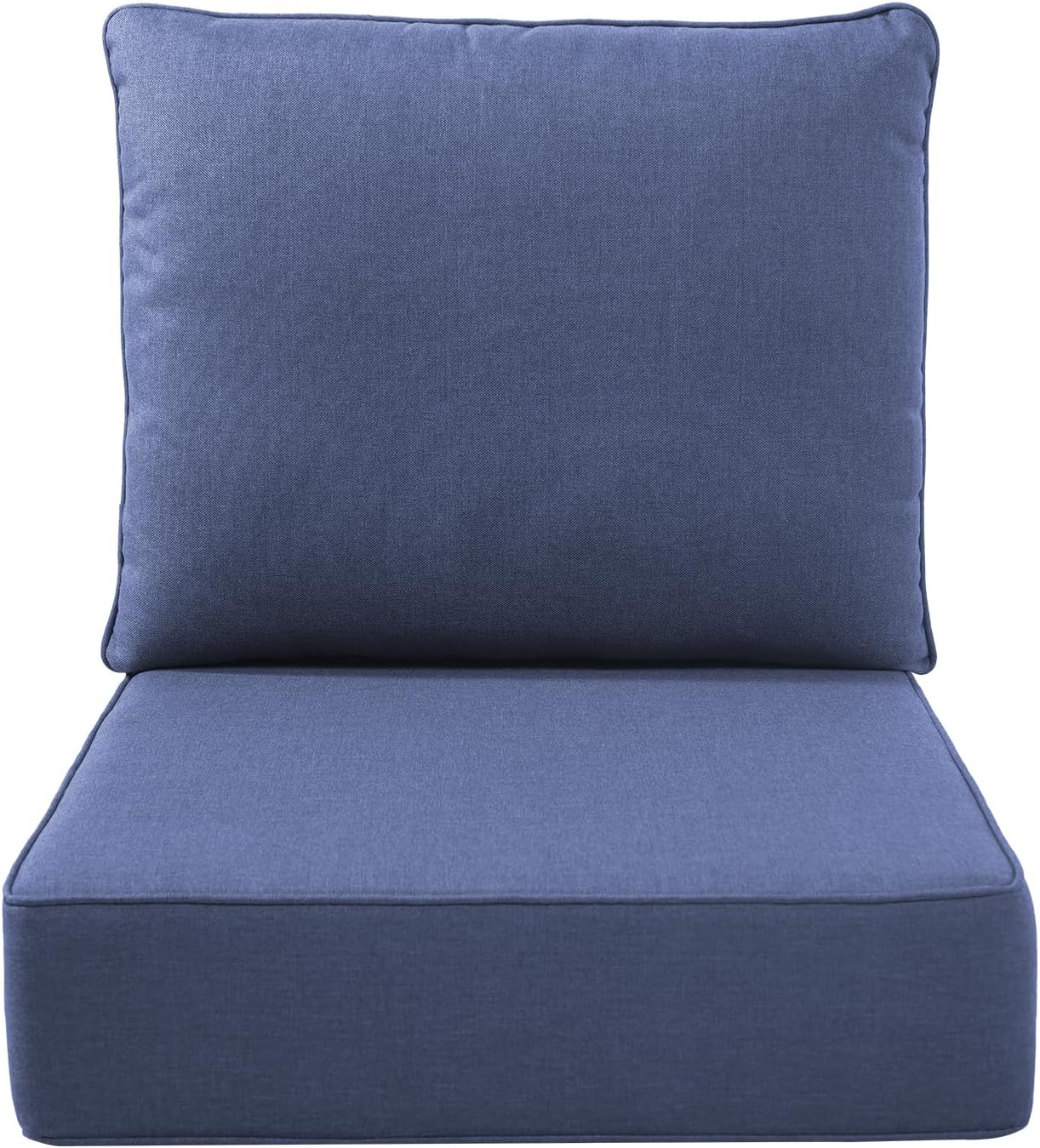 Outdoor Seat Cushion Set-24 x 24 x 6 Inch Outdoor Chair Cushions Set of 2 with Water Resistant & Removable Cover Outdoor Cushions for Patio Furniture Chair Sofa Couch-Beige