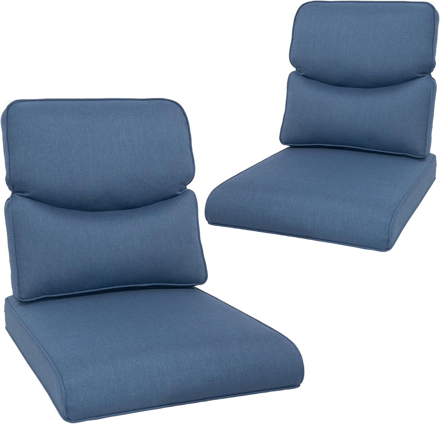 Outdoor Seat Cushion Set-24 x 24 x 6 Inch Outdoor Chair Cushions Set of 2 with Water Resistant & Removable Cover Outdoor Cushions for Patio Furniture Chair Sofa Couch-Beige