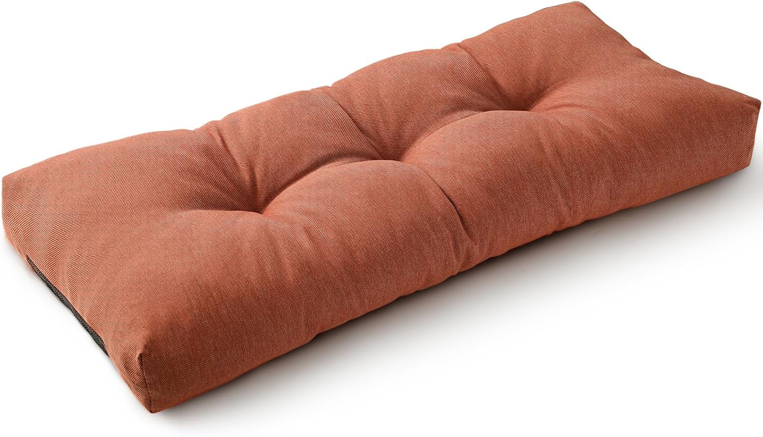 SUNROX LokGrip Non Slip Tufted Memory Foam Bench Cushion, FadeShield Water Resistant Durable Thicken Outdoor/Indoor Bench Seat Pads 42x16x4 inch, Cream