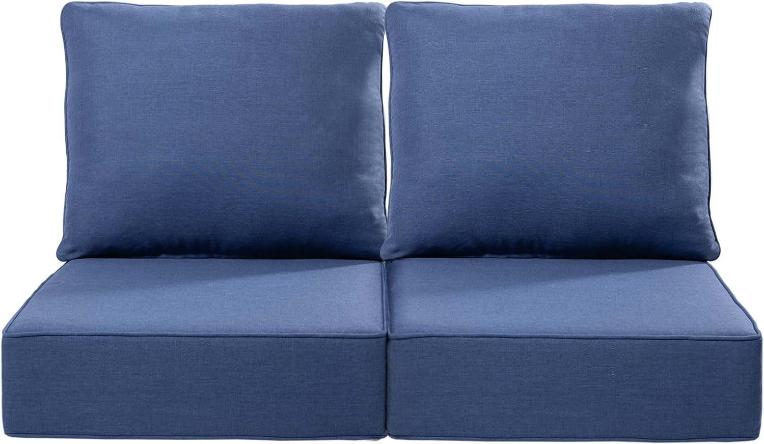 Luxury 24x24x6 Inch Outdoor Cushions - Water&UV&Fade Resistant 1 Set Zippered Patio Chair Cushion for Wicker Dining Rocking Swivel Chairs Loveseat Couch Sectional Sofa - Baby Blue