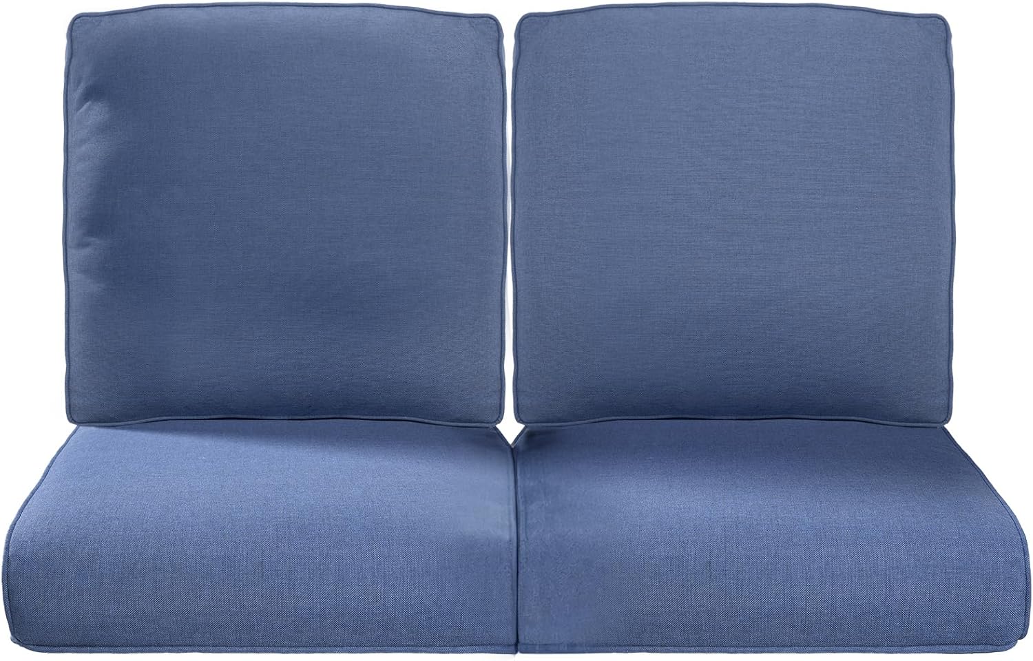 Luxury 24x24x6 Inch Outdoor Cushions - Water&UV&Fade Resistant 1 Set Zippered Patio Chair Cushion for Wicker Dining Rocking Swivel Chairs Loveseat Couch Sectional Sofa - Baby Blue