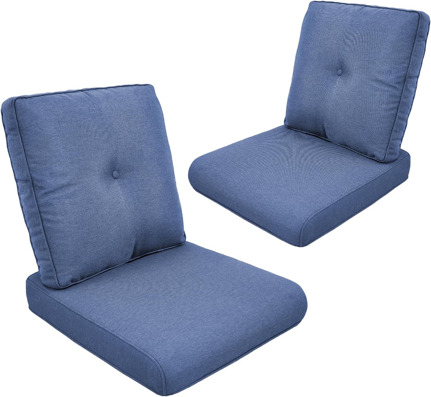 Outdoor Seat Cushion Set-24 x 24 x 6 Inch Outdoor Chair Cushions Set of 2 with Water Resistant & Removable Cover Outdoor Cushions for Patio Furniture Chair Sofa Couch-Beige