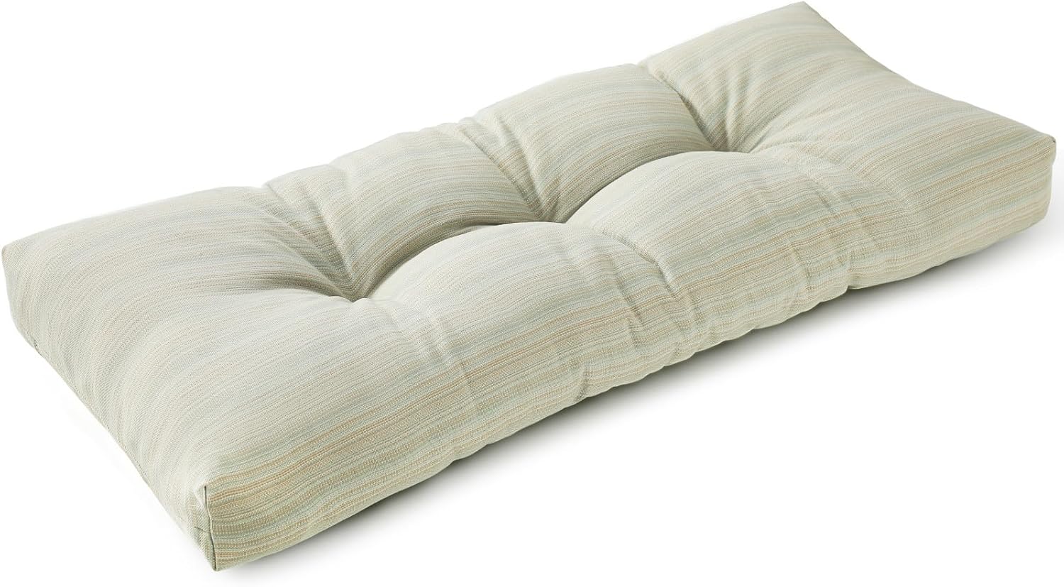 SUNROX LokGrip Non Slip Tufted Memory Foam Bench Cushion, FadeShield Water Resistant Durable Thicken Outdoor/Indoor Bench Seat Pads 42x16x4 inch, Cream