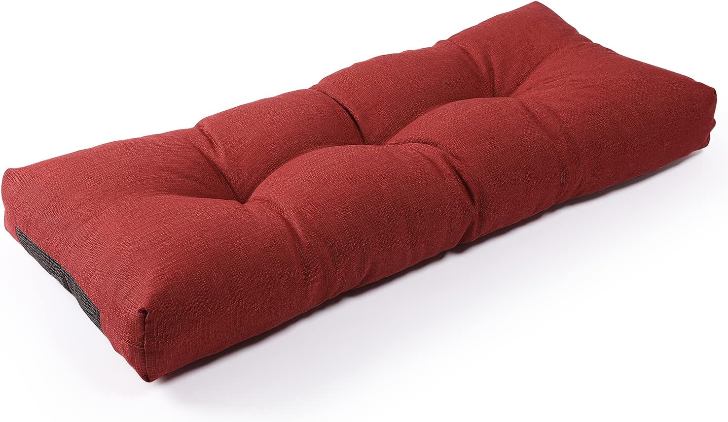 SUNROX LokGrip Non Slip Tufted Memory Foam Bench Cushion, FadeShield Water Resistant Durable Thicken Outdoor/Indoor Bench Seat Pads 42x16x4 inch, Cream