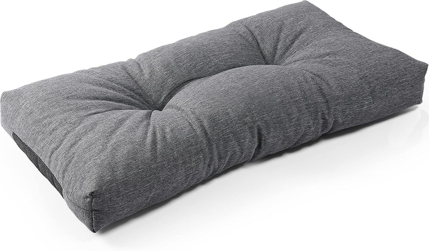 SUNROX LokGrip Non Slip Tufted Memory Foam Bench Cushion, FadeShield Water Resistant Durable Thicken Outdoor/Indoor Bench Seat Pads 42x16x4 inch, Cream