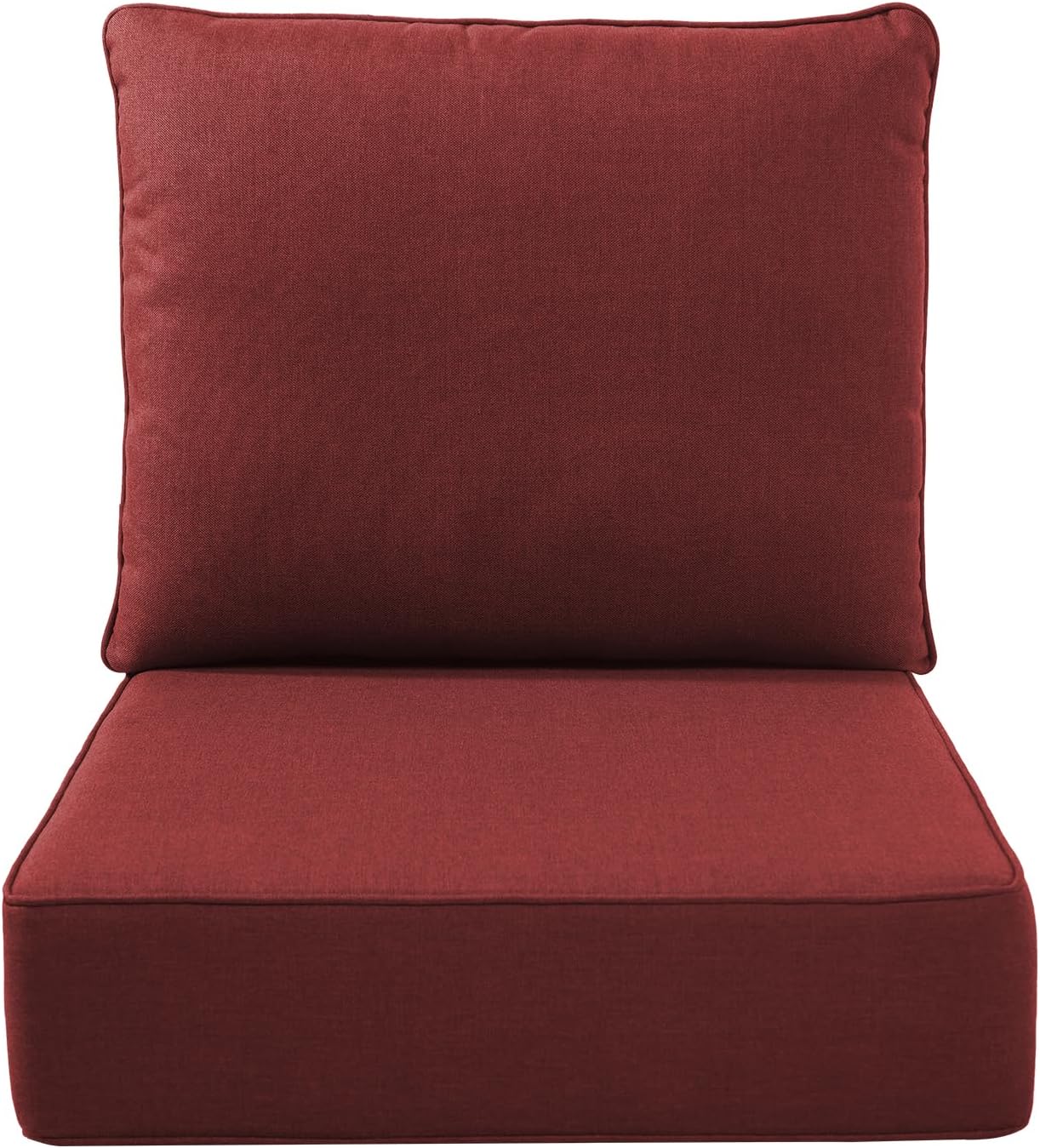 Outdoor Seat Cushion Set-24 x 24 x 6 Inch Outdoor Chair Cushions Set of 2 with Water Resistant & Removable Cover Outdoor Cushions for Patio Furniture Chair Sofa Couch-Beige