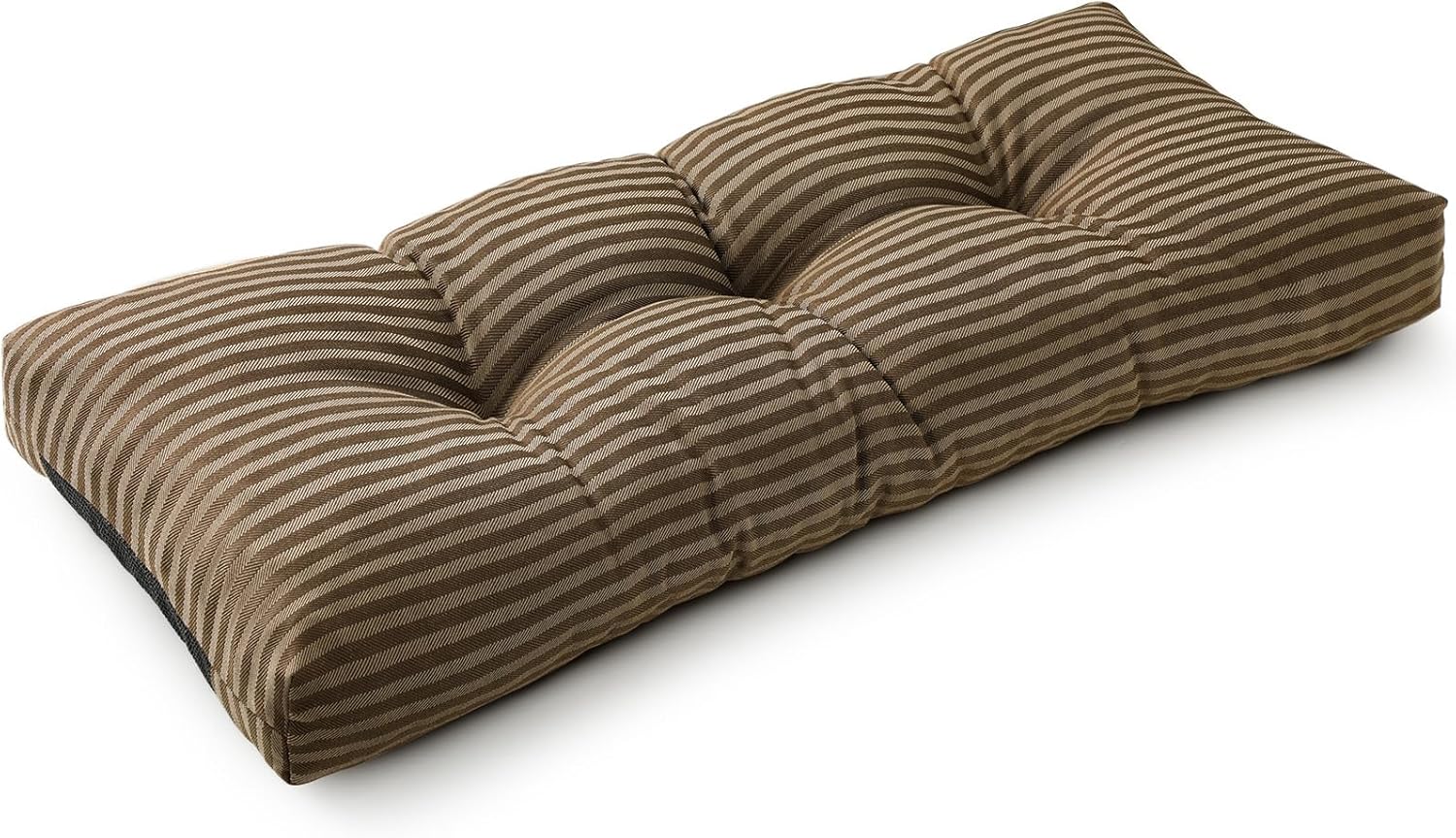 SUNROX LokGrip Non Slip Tufted Memory Foam Bench Cushion, FadeShield Water Resistant Durable Thicken Outdoor/Indoor Bench Seat Pads 42x16x4 inch, Cream