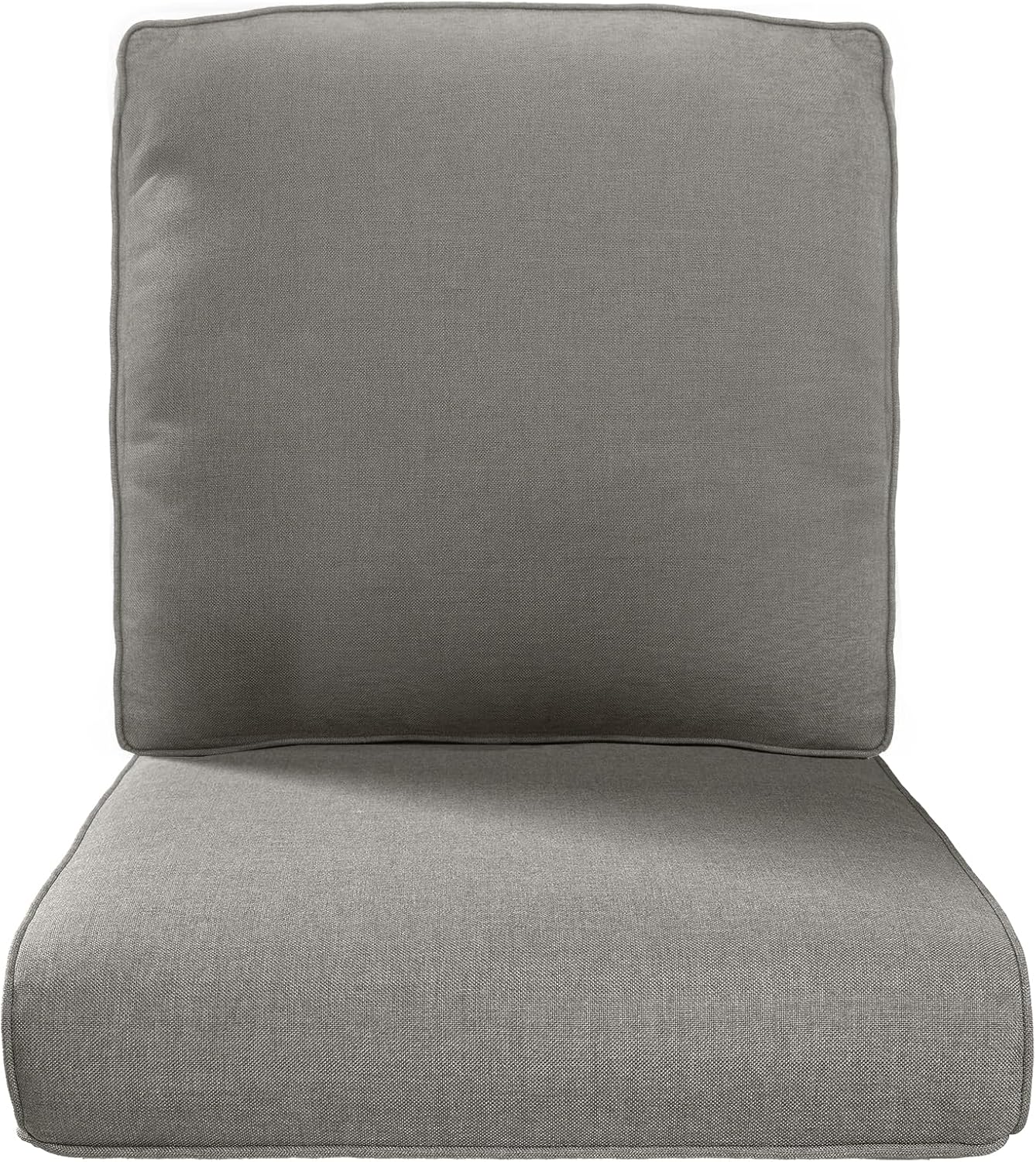 Luxury 24x24x6 Inch Outdoor Cushions - Water&UV&Fade Resistant 1 Set Zippered Patio Chair Cushion for Wicker Dining Rocking Swivel Chairs Loveseat Couch Sectional Sofa - Baby Blue