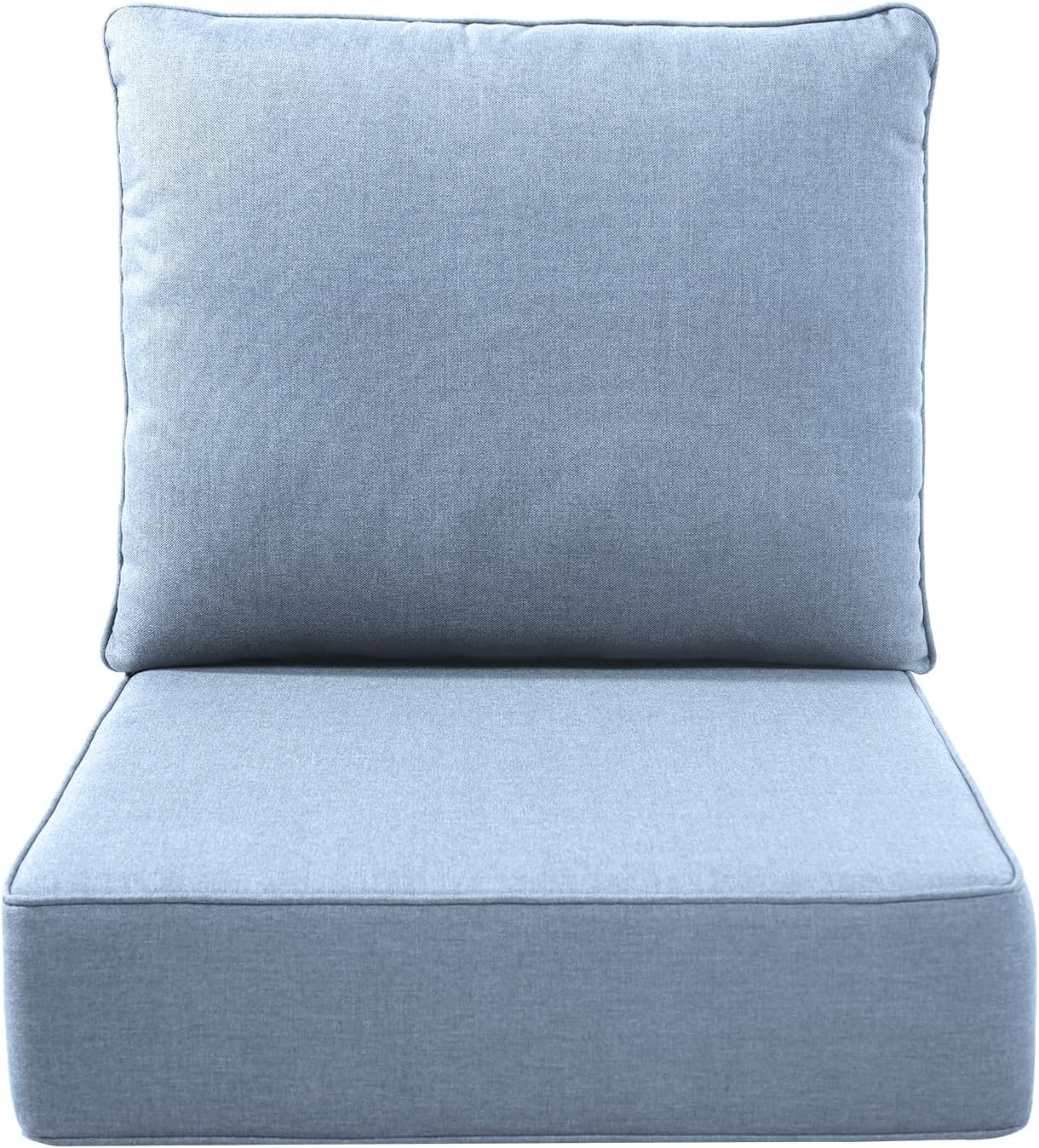 Outdoor Seat Cushion Set-24 x 24 x 6 Inch Outdoor Chair Cushions Set of 2 with Water Resistant & Removable Cover Outdoor Cushions for Patio Furniture Chair Sofa Couch-Beige